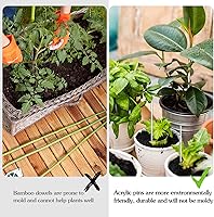 Vista 6 de Zopeal 200 palitos acrílicos para decoración de tartas, palitos de dulces para bodas, dulces, chocolate, galletas, postres, hechos a mano