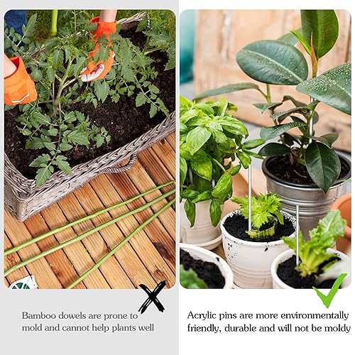 Miniatura 5 de Vicenpal - 120 piezas de varillas de acrílico transparente de 4 pulgadas; varillas de acrílico de 1/8 de pulgada de diámetro, varillas redondas