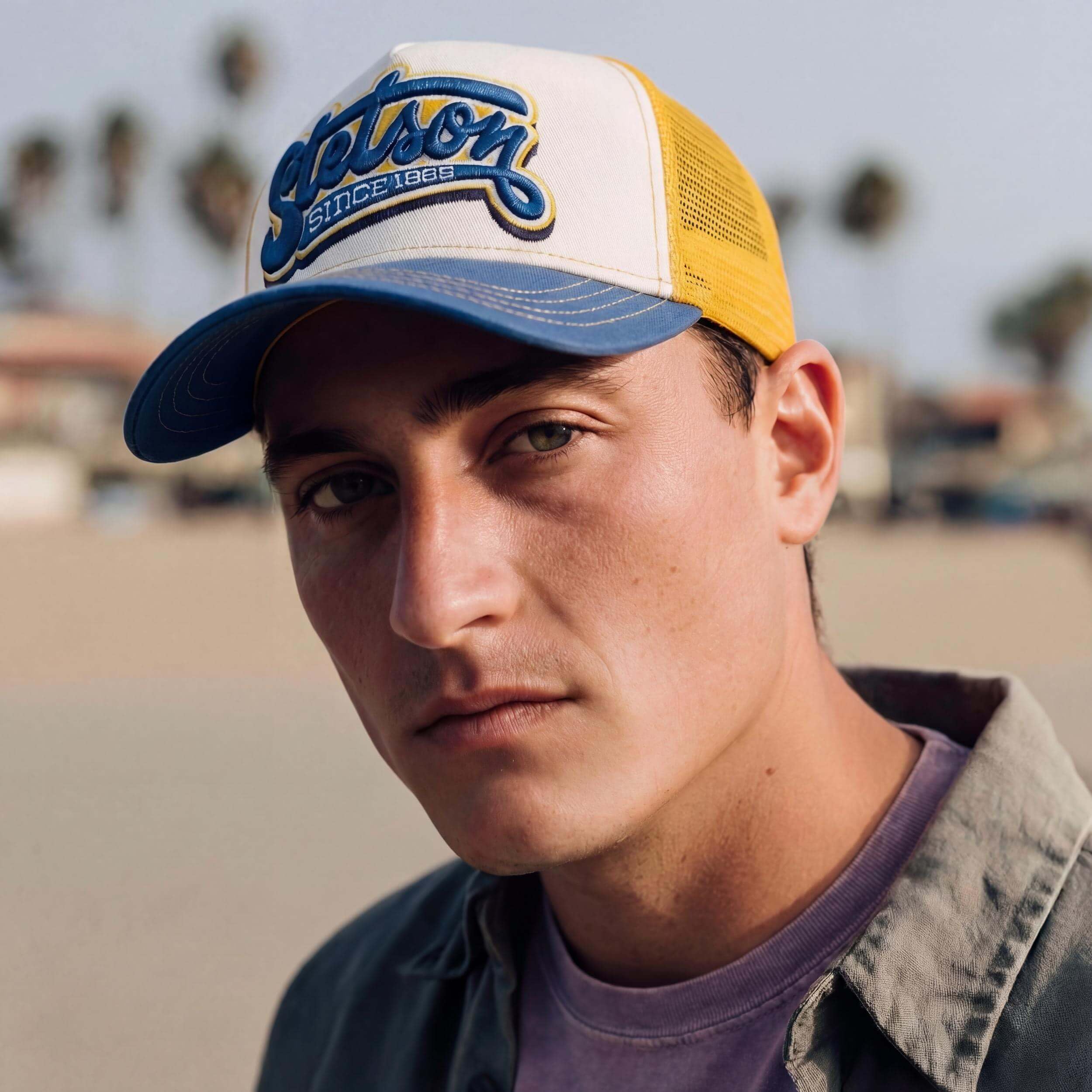 Stetson Casquette Trucker Lettering Small Femme/Enfant - de Baseball Mesh Snapback, avec visière Printemps-été