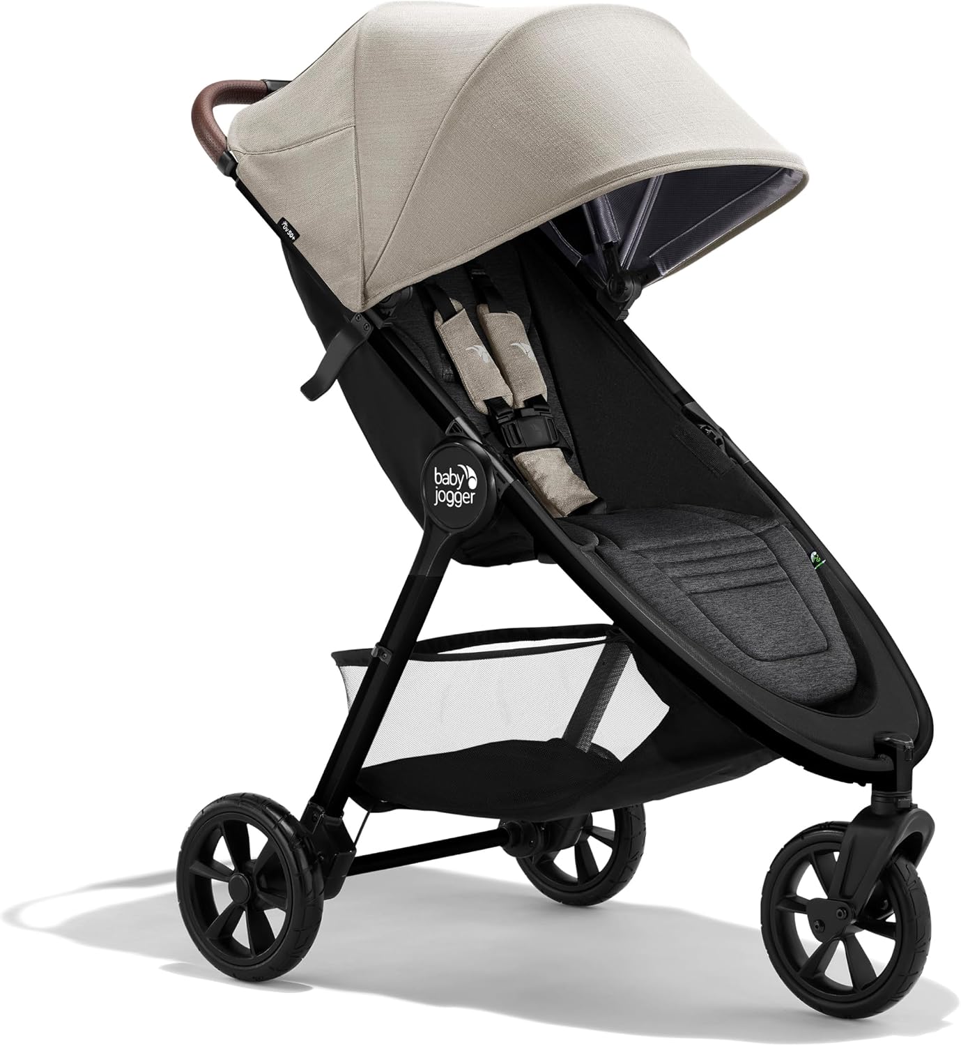 Baby Jogger City Mini GT3 All Terrain Stroller with Forever Air Rubber Tires and All Wheel Suspension with Magnetic Buckle and No-Rethread Harness, Height-Adjustable Handlebar, and Foot Brake