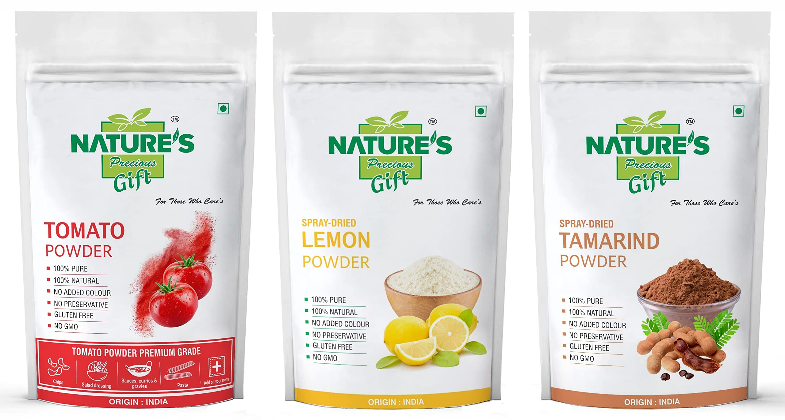 NATURE'S Precious Gift - Tomato Powder, Lemon Powder & Tamarind Powder (Imali Powder) | Spray-Dried | Ready to Use - 100 GM Each (Super Saver Combo Pack)-picture-16