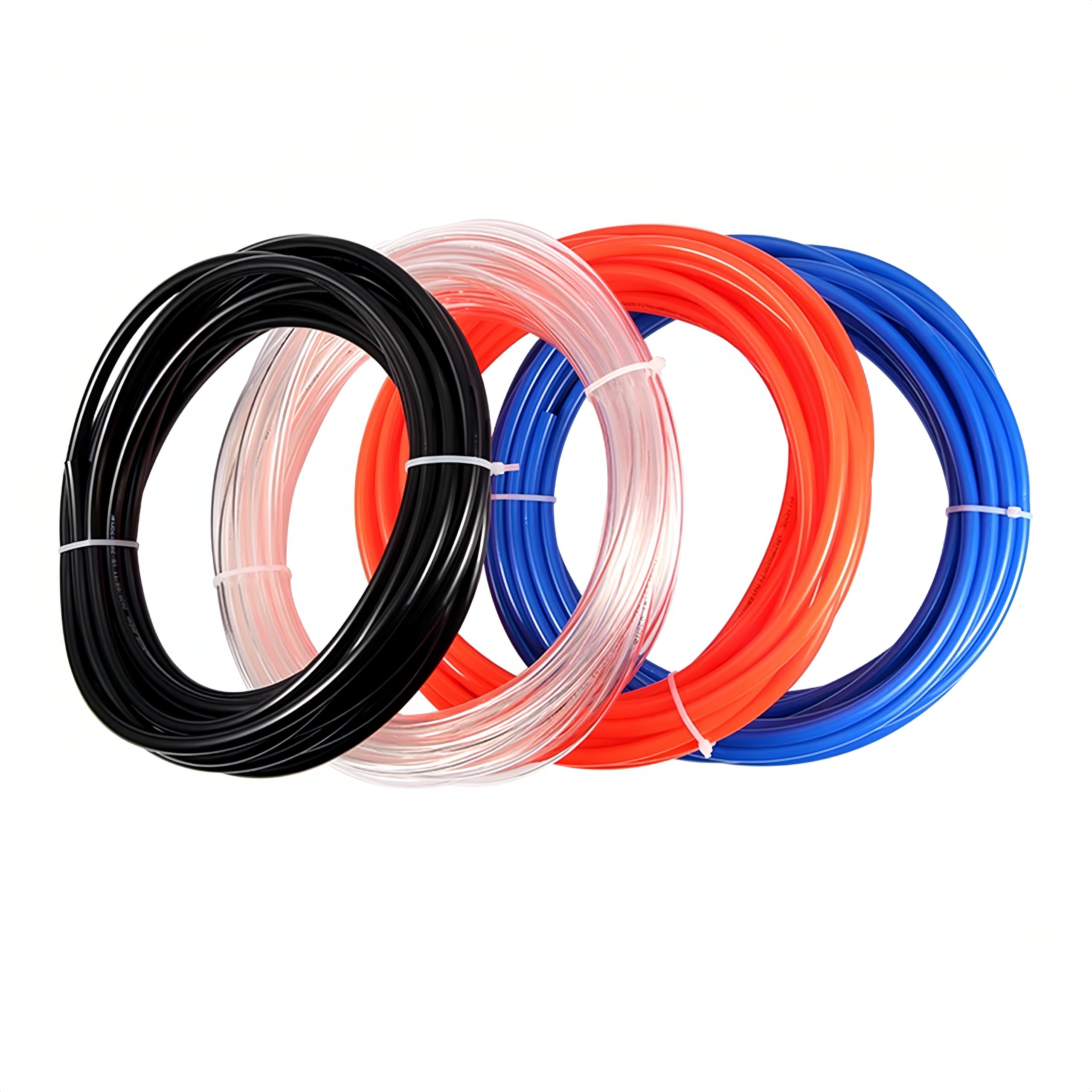 Manguera de componentes de aire de poliuretano de 10M/20M/50M/100M, 4mm, 6mm, 8mm, 10mm, 12mm, tubo neumático para compresor (8x5, negro, 50 metros)