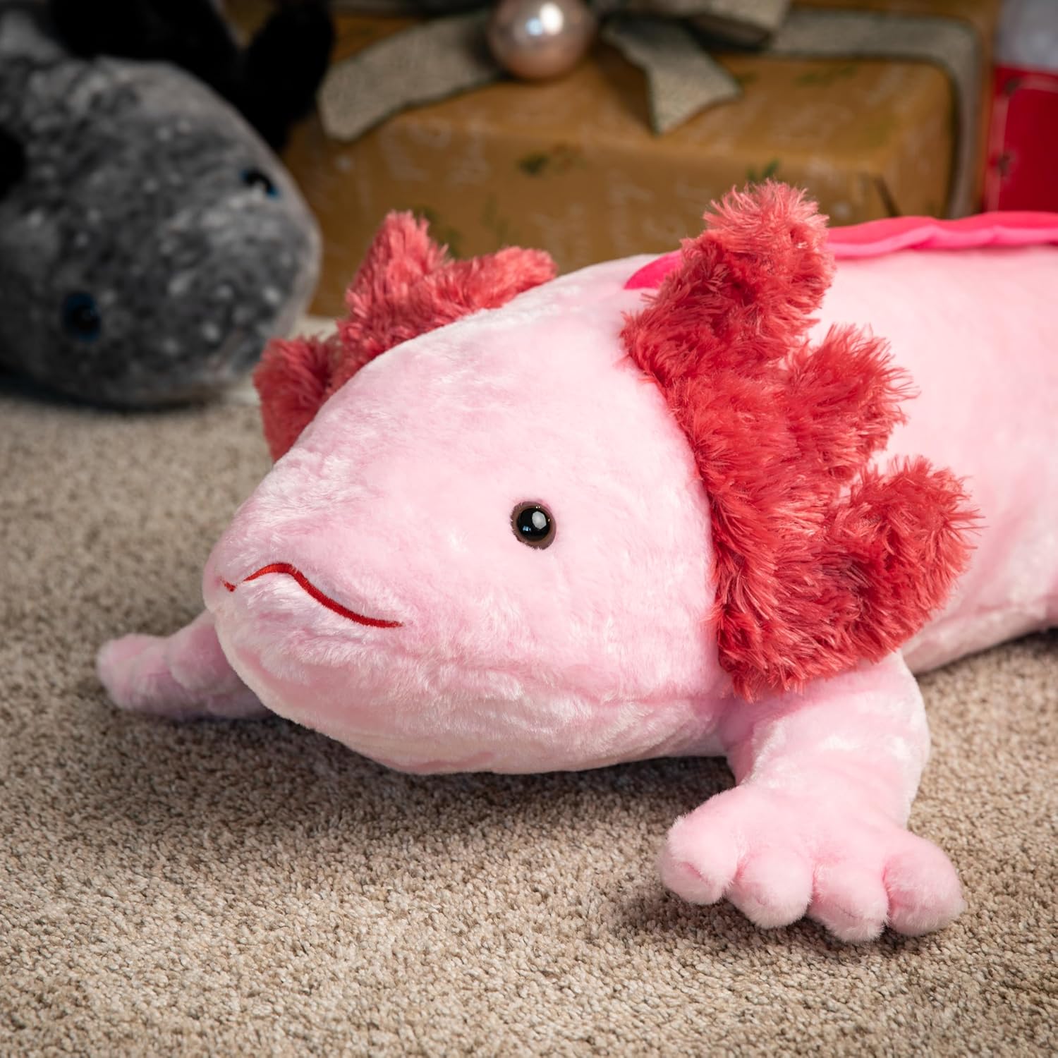 The Petting Zoo Axolotl Stuffed Animal Plushie, Gifts for Kids, Wild Onez Sealife Animals, Salamander Plush Toy, 34 inches