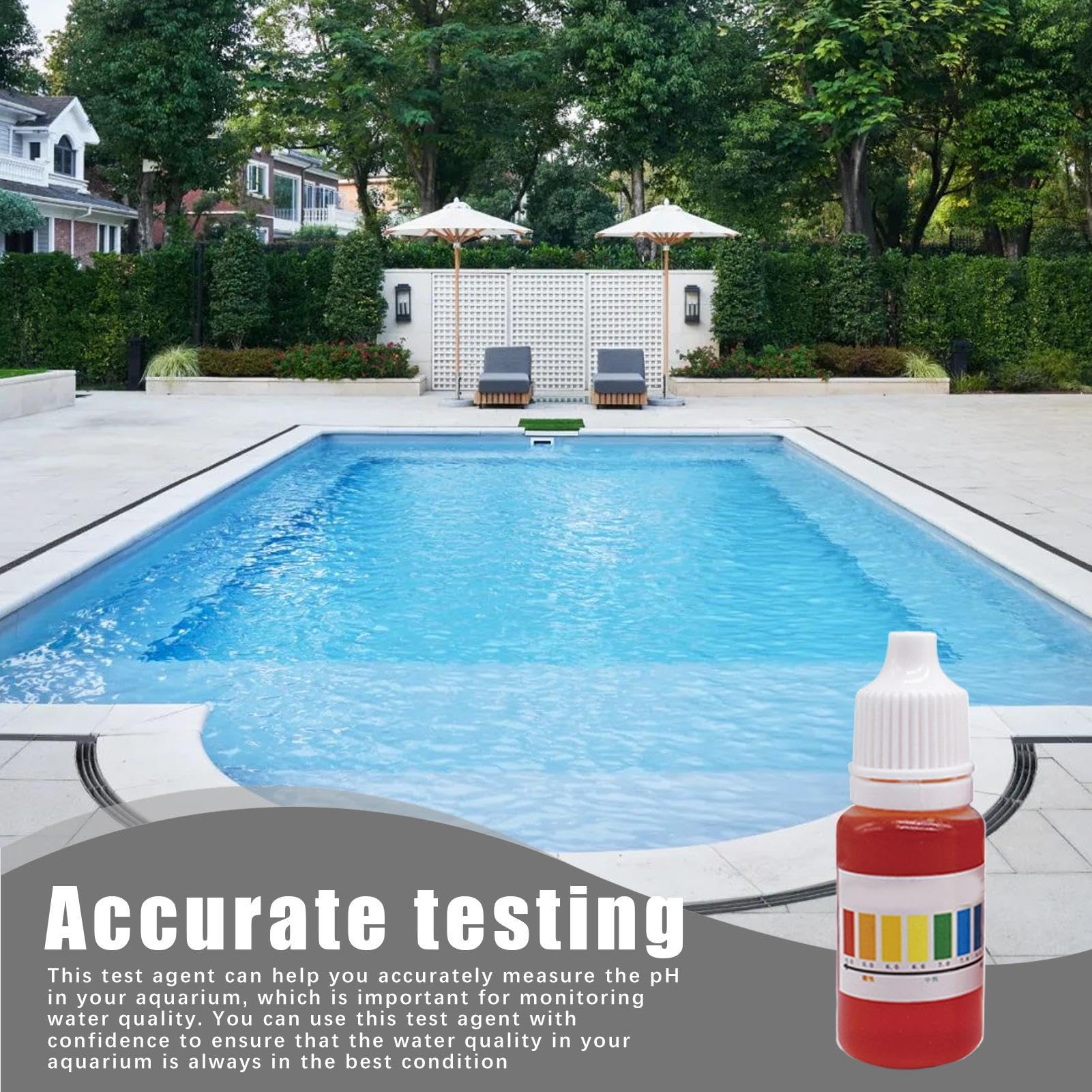 PH Indicator Solution - 10ML Accurate PH Meter | PH Water Tester | PH Test Reagent | Portable PH Levels Tester | Aquarium Water Tester for Freshwater Seawater Aquarium Fish Tank