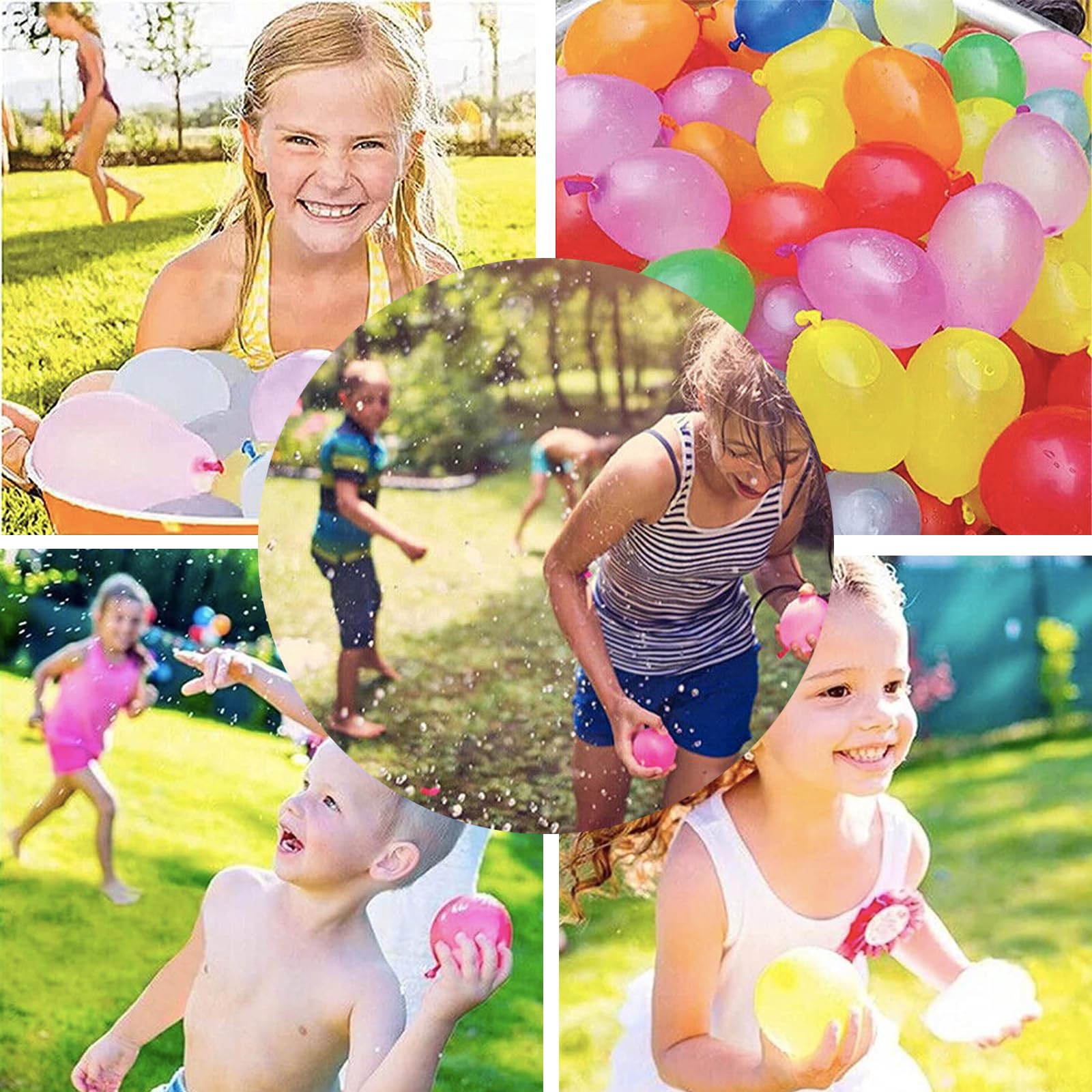 POPOYU Opakowanie bomb wodnych, 100 balonów dla dorosłych, mini lateksowe balony biodegradowalne, łatwe do napełnienia, balony wodne do pływania latem, na plażę, do zabawy