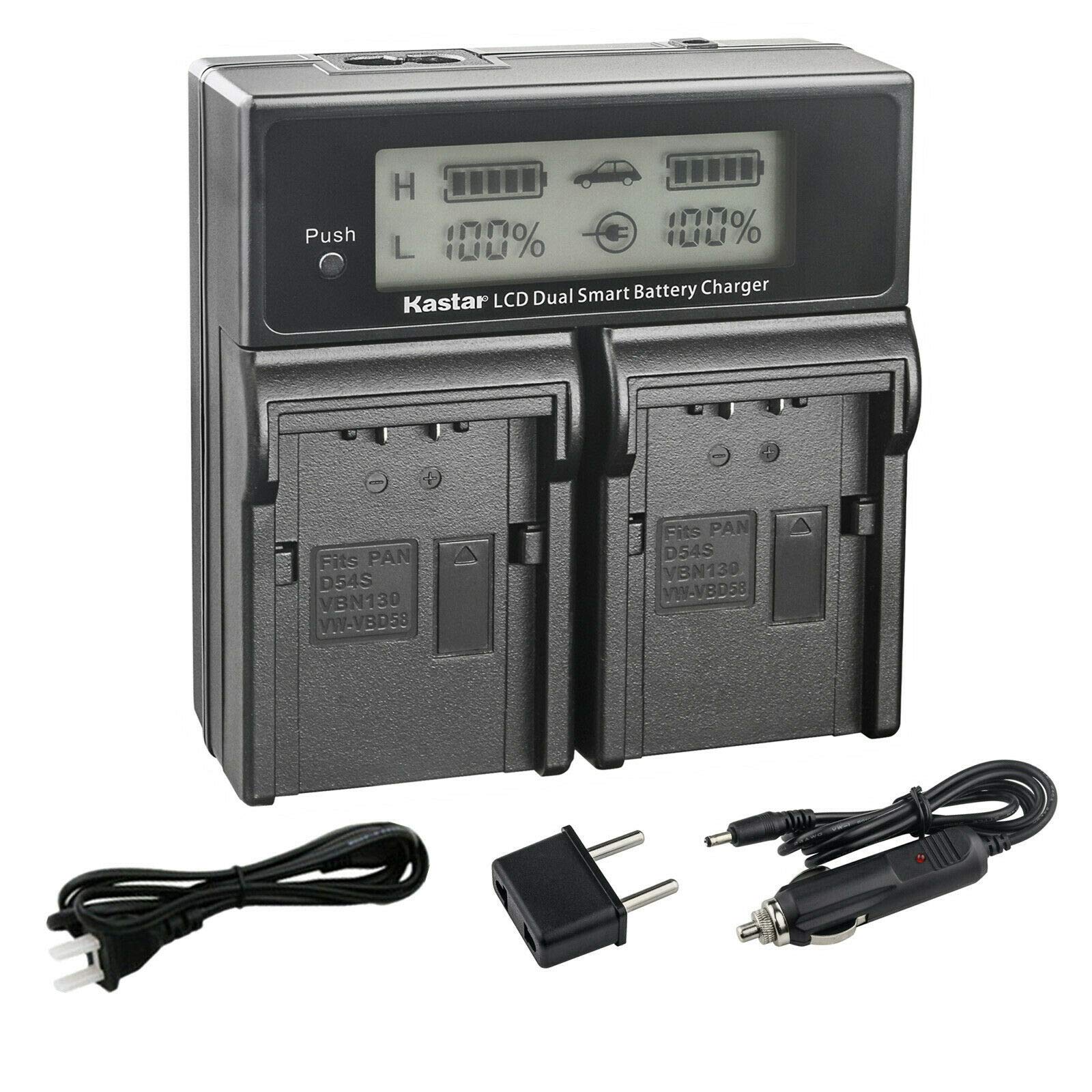 Amazon.com : Kastar AG-VBR118 AC LCD Dual Fast Charger Compatible