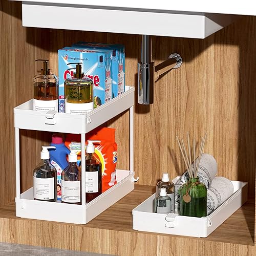 Miniatura 3 de SPACEKEEPER Carrito de almacenamiento deslizante de 3 niveles organizador de almacenamiento para oficina cocina dormitorio baño cuarto de lavandería