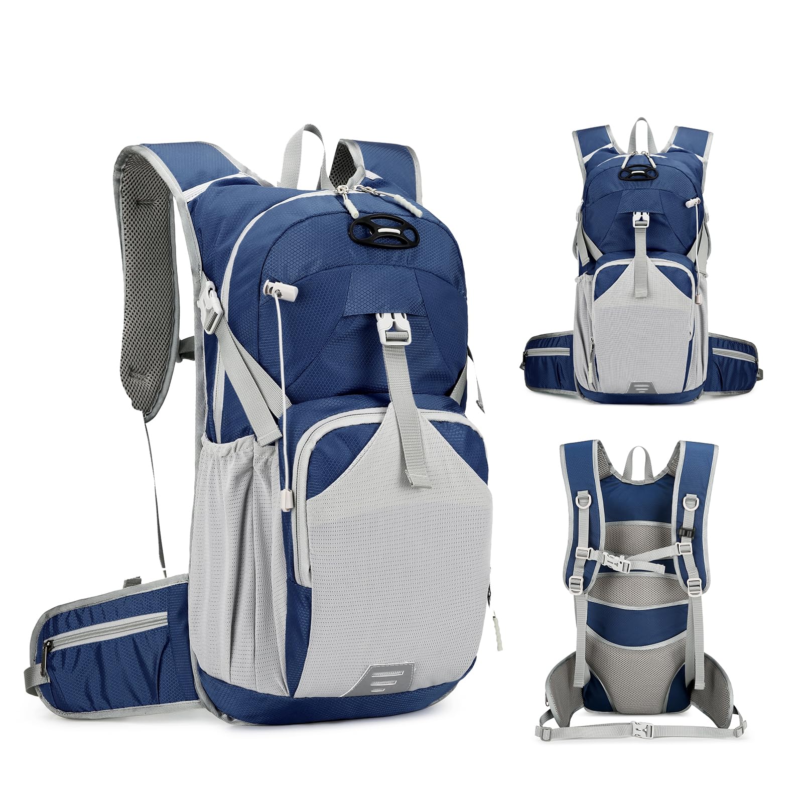 Mochila de ciclismo transpirable impermeable, mochila de bicicleta de montaña con funda para casco, mochila de hidratación térmica para MTB, correr, senderismo, esquí, caminata