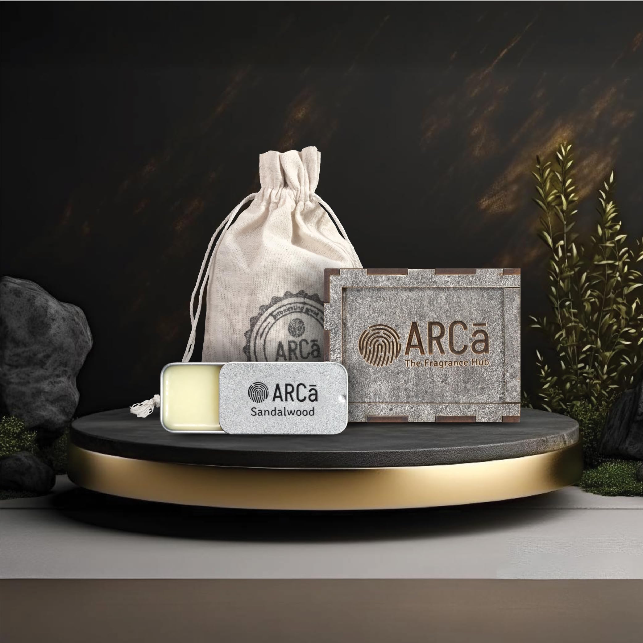 ARCa SANDAL WOOD Solid Perfumes | Alcohol Free | Cologne for Men & Women | Non-Greasy Perfume Wax | Strong & Lasting Fragrance