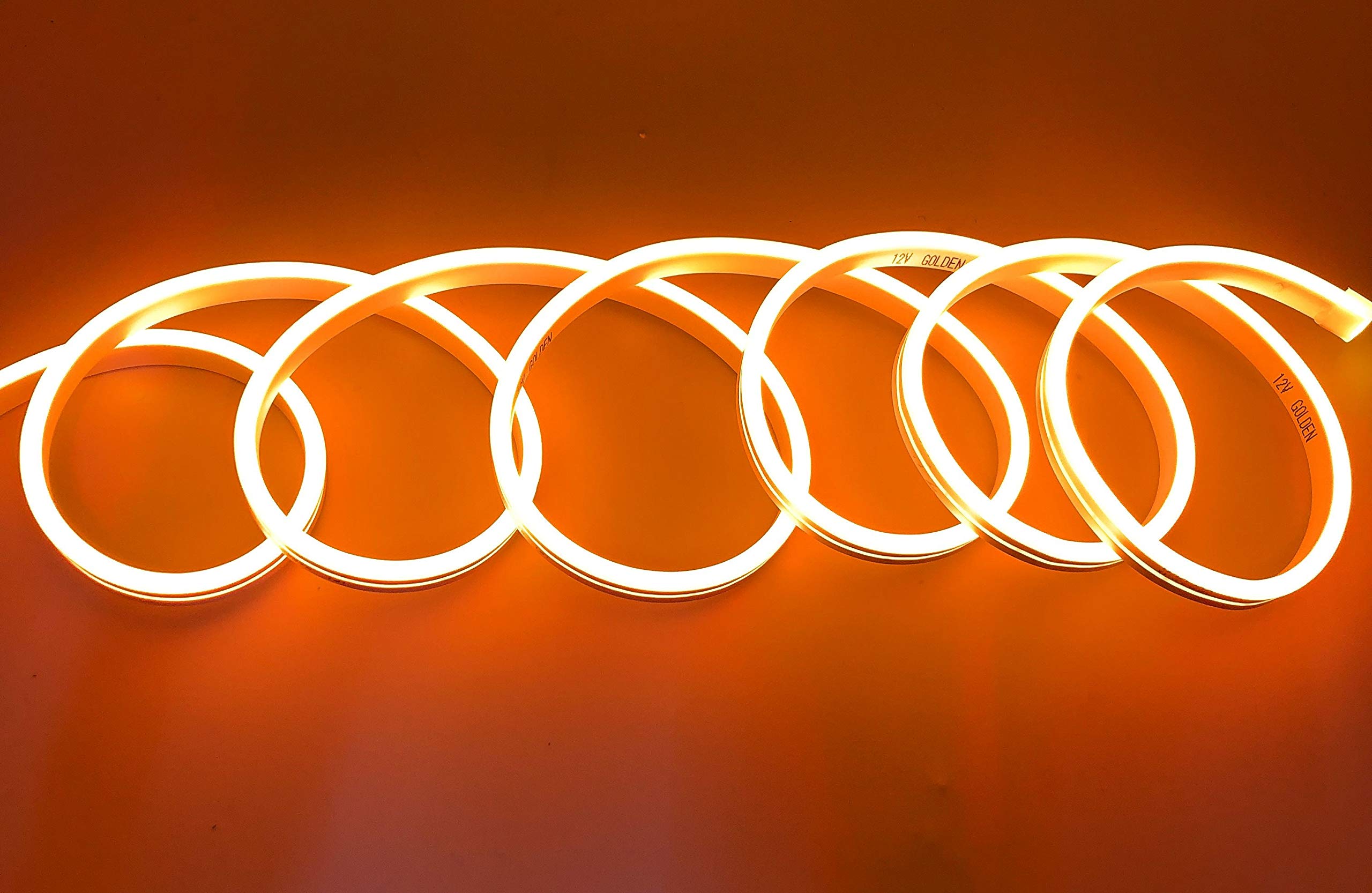 tempo di saldi Bande LED néon flexible étanche IP65 5 m 120 LED/m 12 V orange