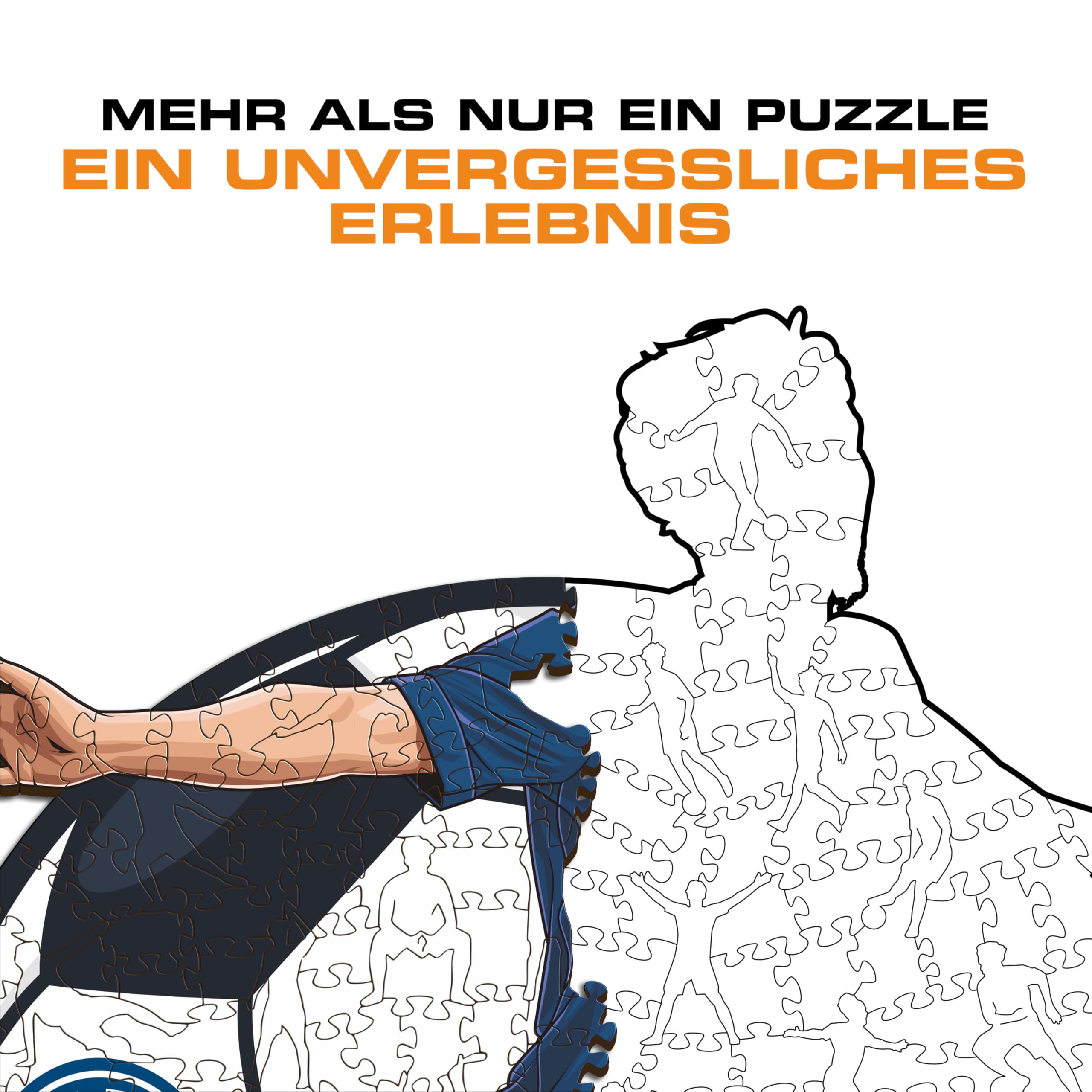 Iconic Puzzles - PSG, Vitinha, offiziell Lizenziertes Holzpuzzle, 100% nachhaltig, Geschenk für Erwachsene und Kinder, Größe M, 270 Teile