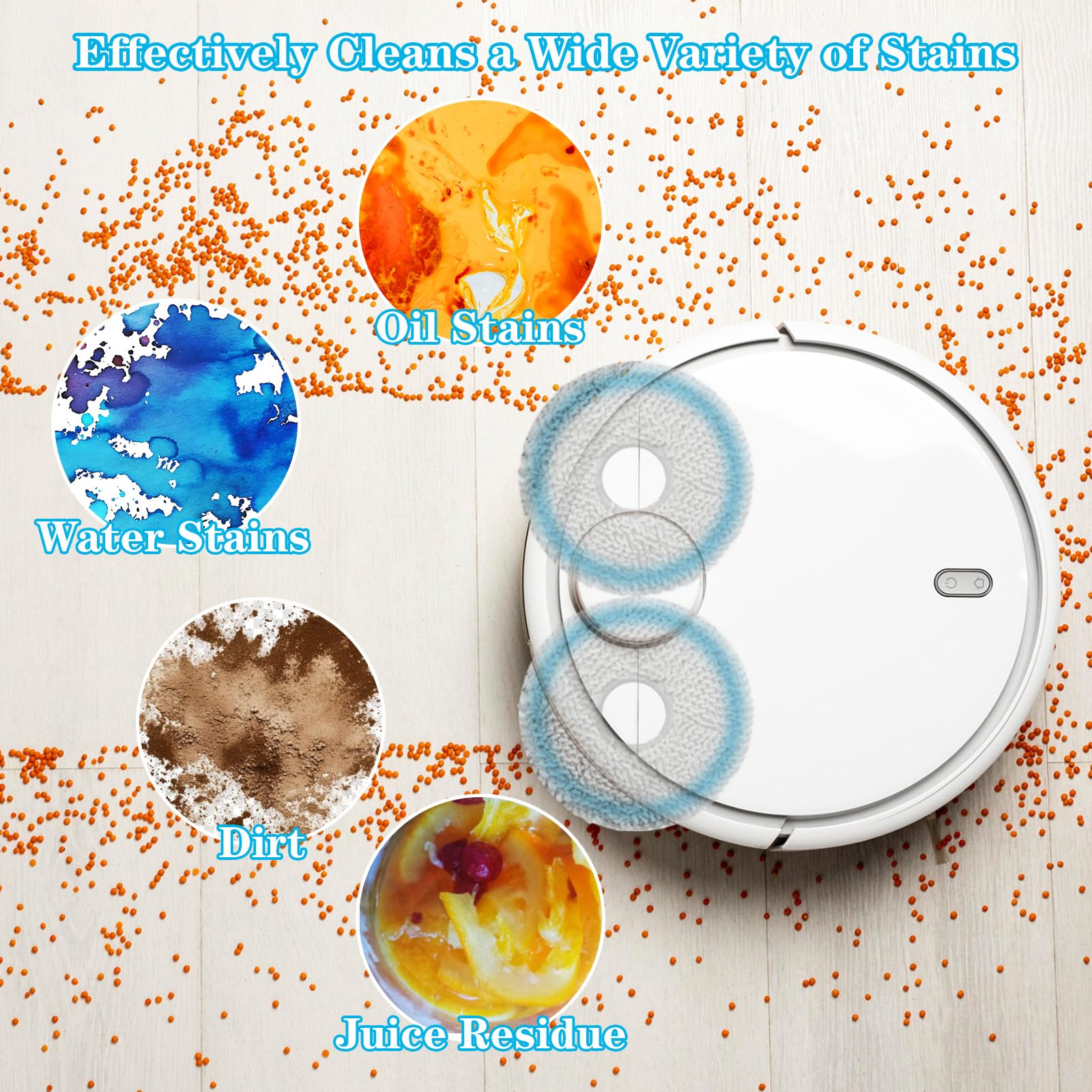 6 Panni Di Ricambio Microfibra Per Robot Aspirapolvere DEEBOT - Compatibile Con X1 Omni, T10, T20, T30 - Foto 8