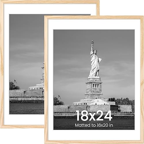 Miniatura 14 de ENJOYBASICS - Marco de fotos de 30.5 x 45.7 cm, marco negro de póster, exhibe fotos de 27.9 x 43 cm con paspartú, o sin paspartú de 30.5 x 45.7 cm