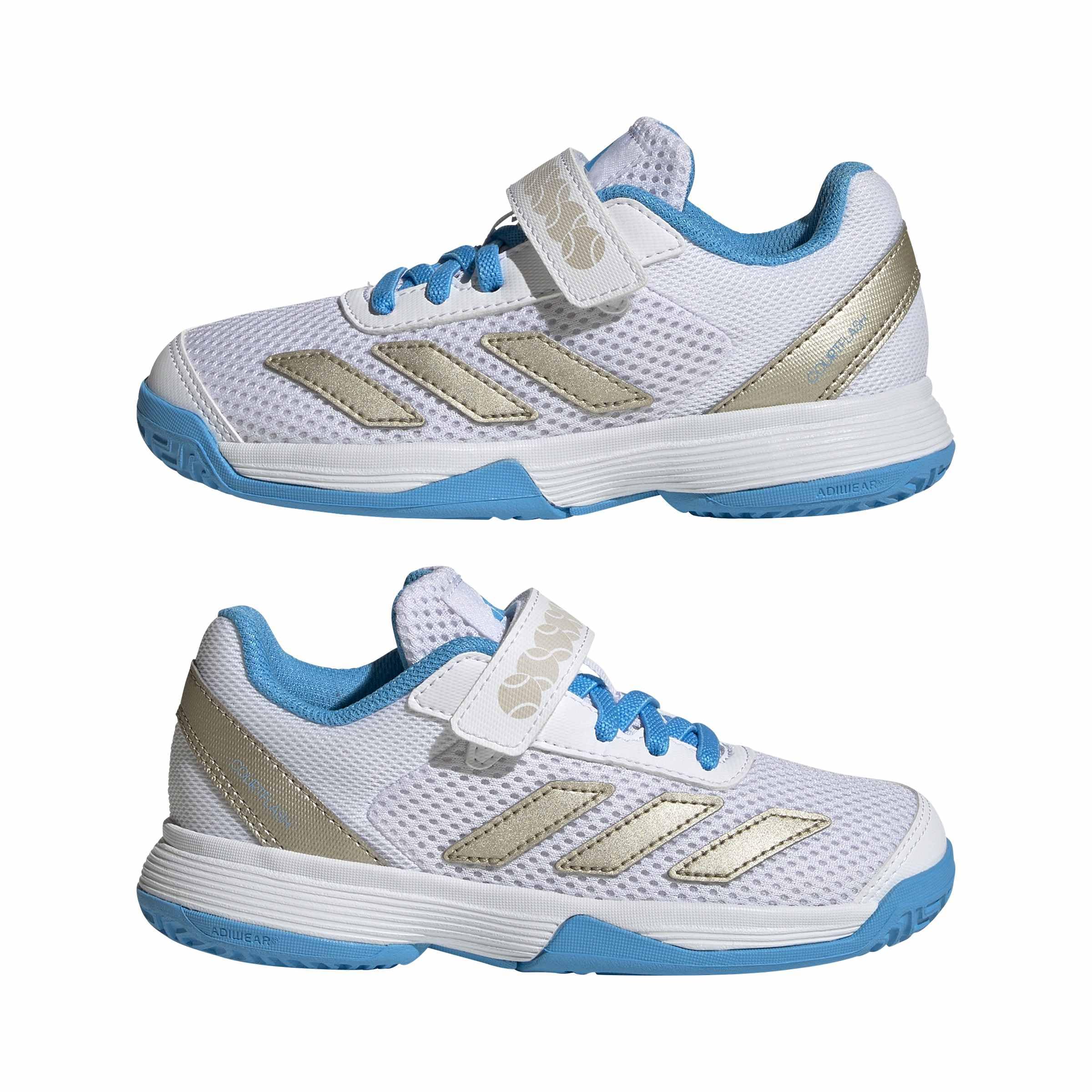 adidas Kids' Chaussure de Tennis à Scratch Courtflash Enfants