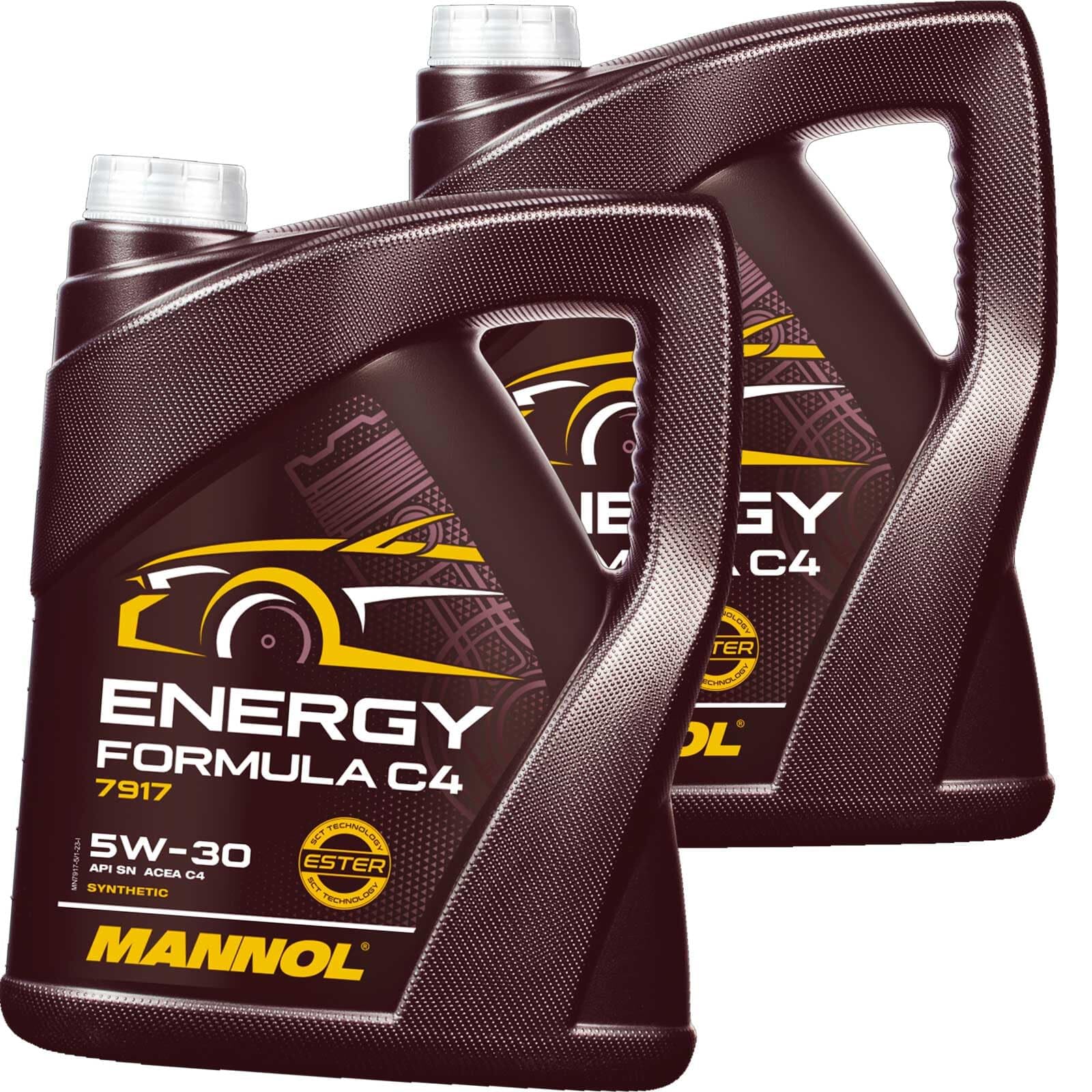 SCT Mannol 2x Motoröl (5 L) | 226.51/229.31/229.51 Rn 0720 Cng/lpg , Mannol 7917 Energy Formula C4 5W-30