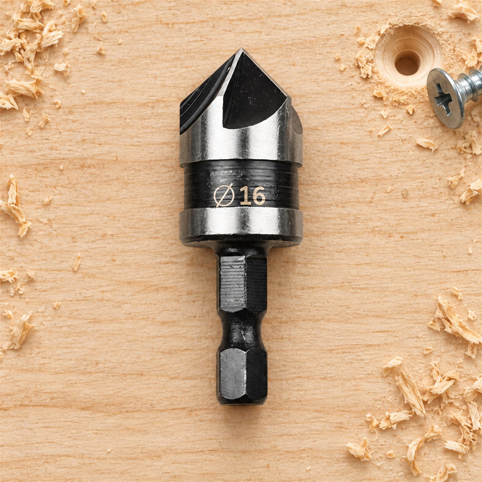 Carbon Steel Countersink Drill Bit for Woodworking and Screw Hole Finishing, Cutting Tool for Furniture DIY Projects