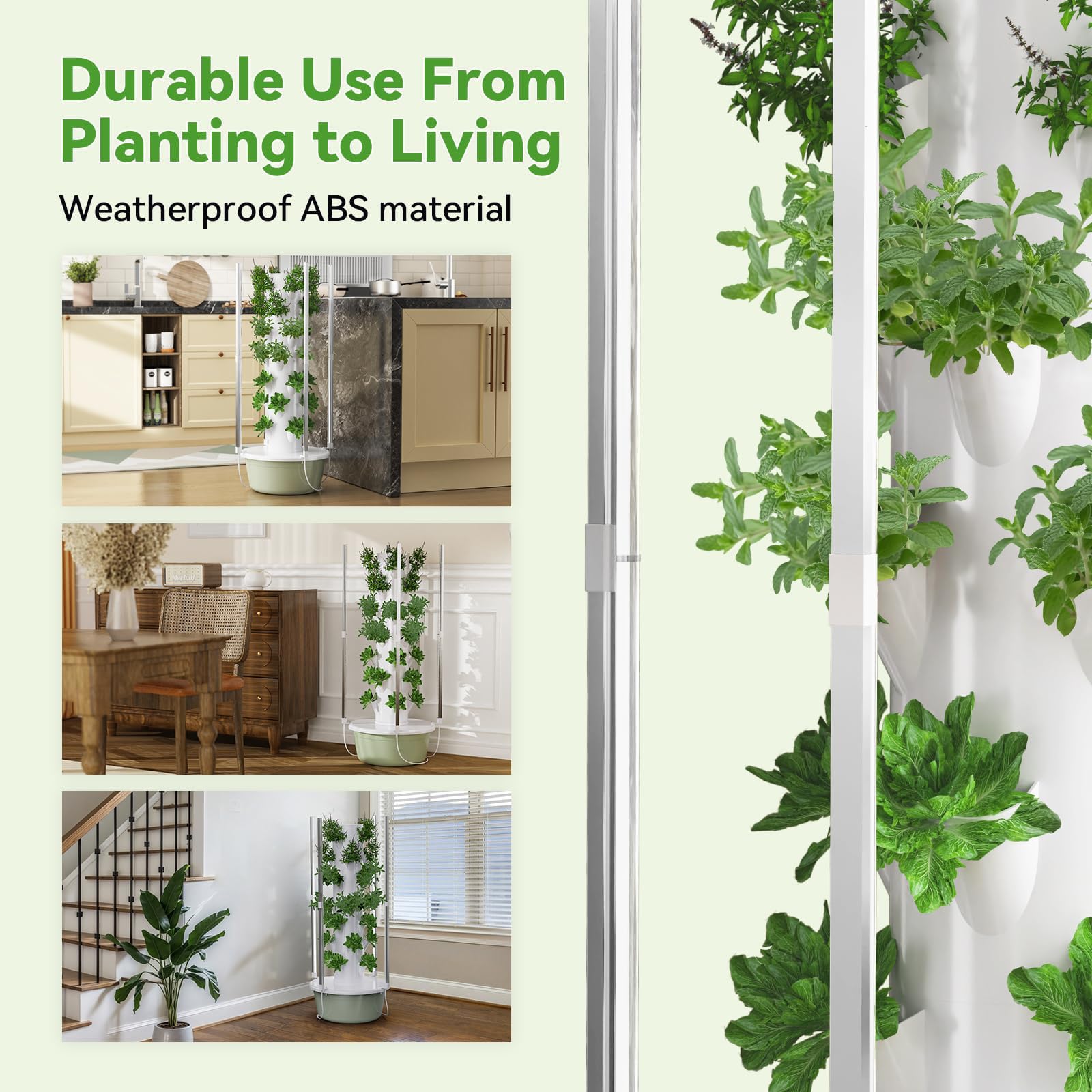 Sistema de cultivo hidropónico: kit de jardín vertical para interiores para 20-36 plantas, solución completa de germinación hidropónica y cultivo de vivero