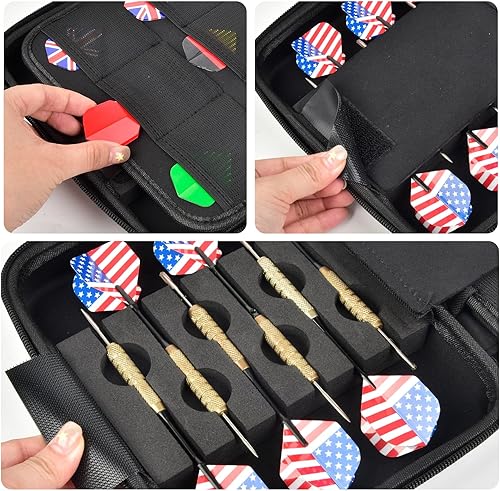 Miniatura 4 de Boobowl Estuche para dardos con capacidad para 12 dardos  Carcasa rígida a prueba de golpes, caja organizadora de transporte portátil para punta de