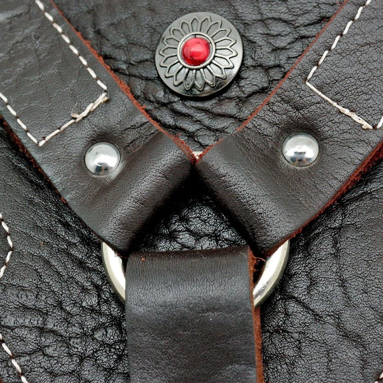 Arnés para Perro de Alta Resistencia Sin Tirones para Perros Grandes Arnés Chaleco Acolchado de Cuero Suave Ajustable con Asa 2 Anillos Metálicos para Razas Gigantes,L
