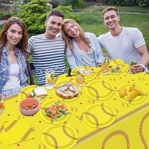 Vista 96 de Qyeahkj Platos de decoración de fiesta de cumpleaños de fútbol, servilletas, suministros de mantel, suministros para 24 invitados, vajilla