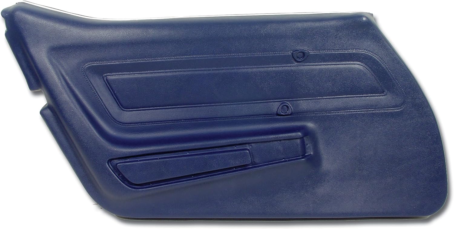 Driver Side Door Panel W/Felt - Dark Blue - For 1977 Corvette