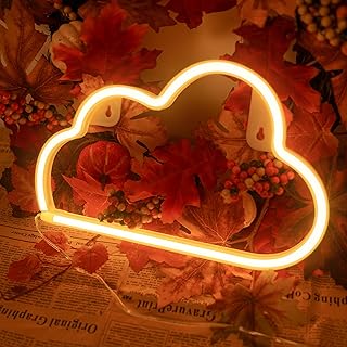 Luces de neón de color blanco cálido, luces de neón con pilas, funciona con USB, luces de neón para decoración de pared para habitación de niños, bares, fiestas, Navidad, bodas
