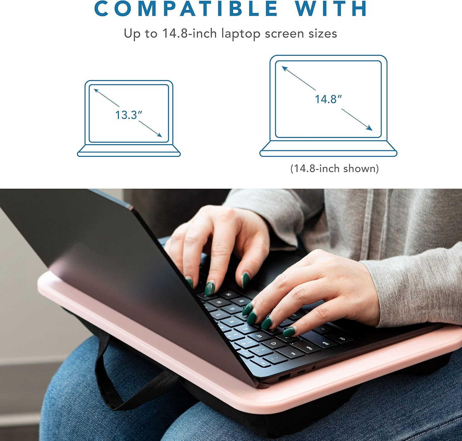LapGear Compact Lap Desk Rose Quartz Fits Up to Ubuy Jordan