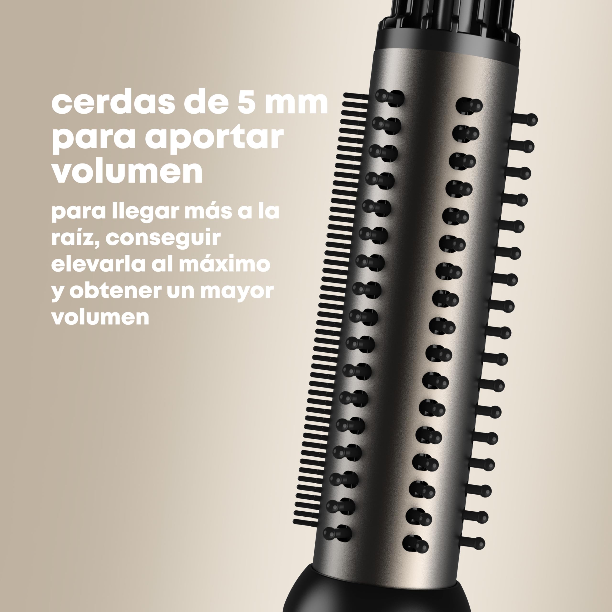 REVAMP Volume & Wave Cepillo Caliente de Cerámica 32 mm - Iónico | Barril Redondo, Aceites Progloss, Volumen Duradero, Calentamiento Rápido, Cerdas Retráctiles
