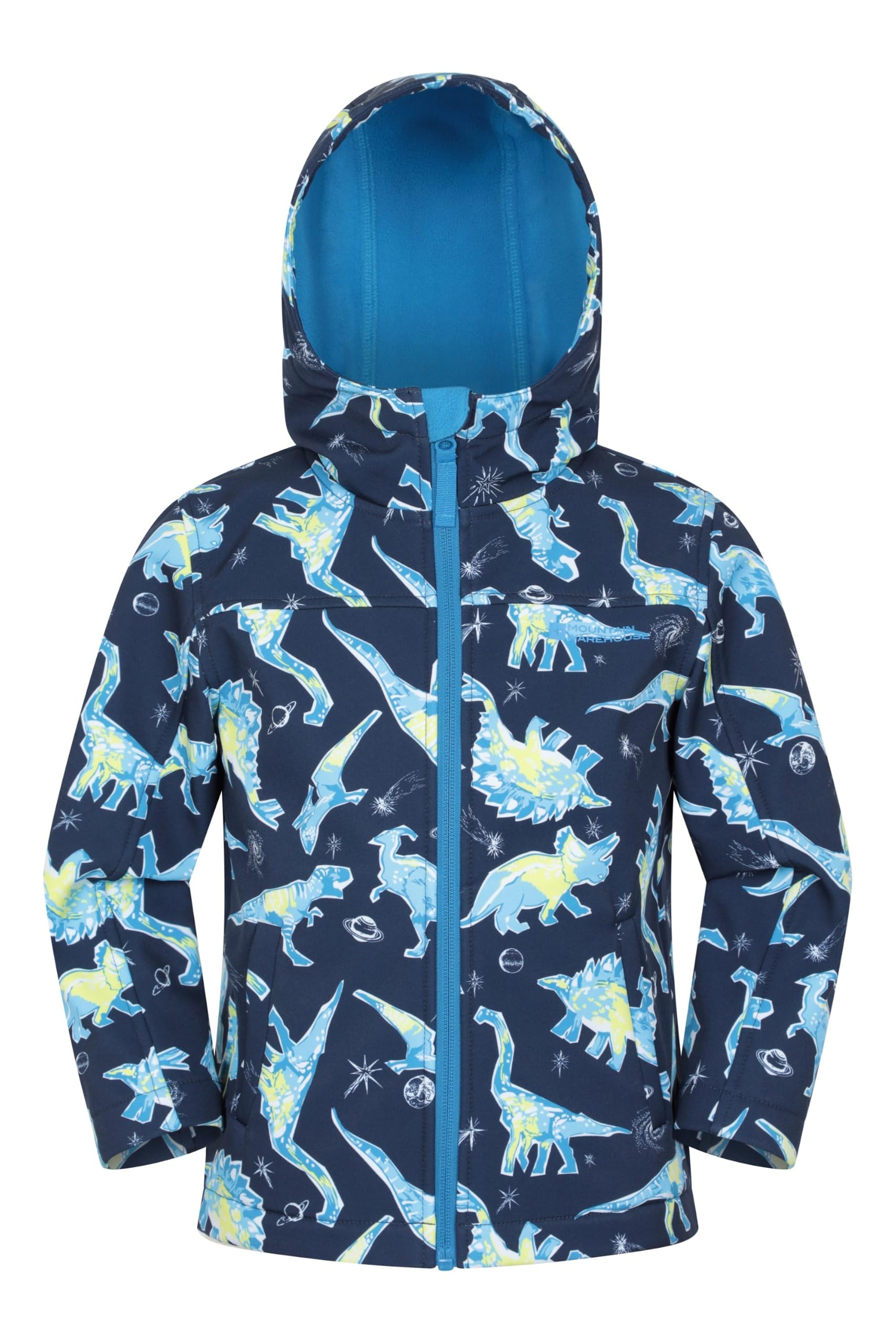 Mountain Warehouse Bright Blue (05) Exodus Kids Hooded Softshell Jacket 7-8Y