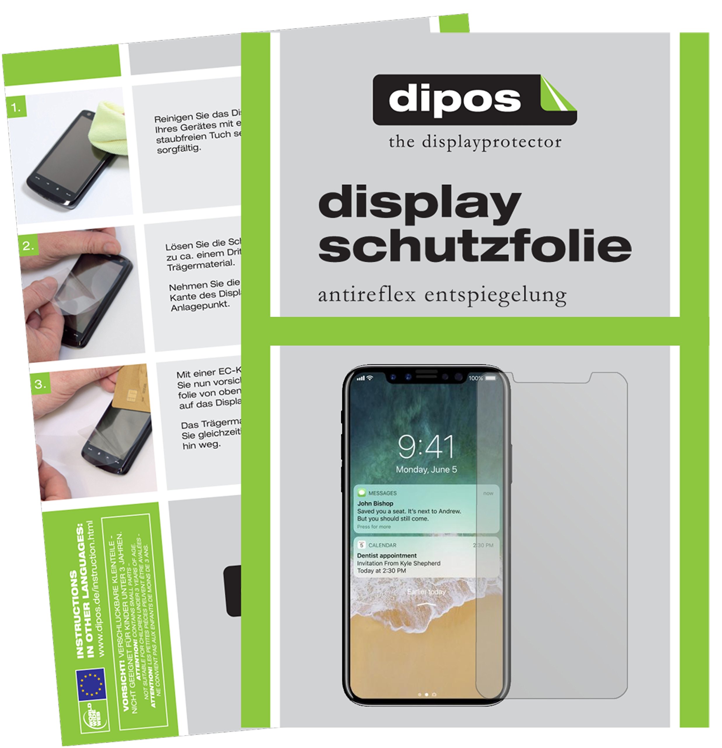 dipos I 6X Pellicola Protettiva antiriflesso Compatibile con Elephone A2 Pellicola di Protezione