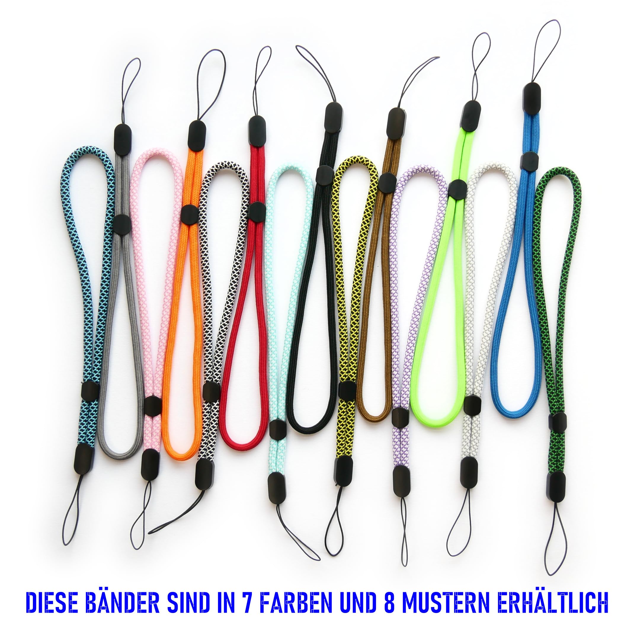 4x Handgelenk-Schlaufen Schwarz - Trageband Für Game Controller & Fernbedienungen