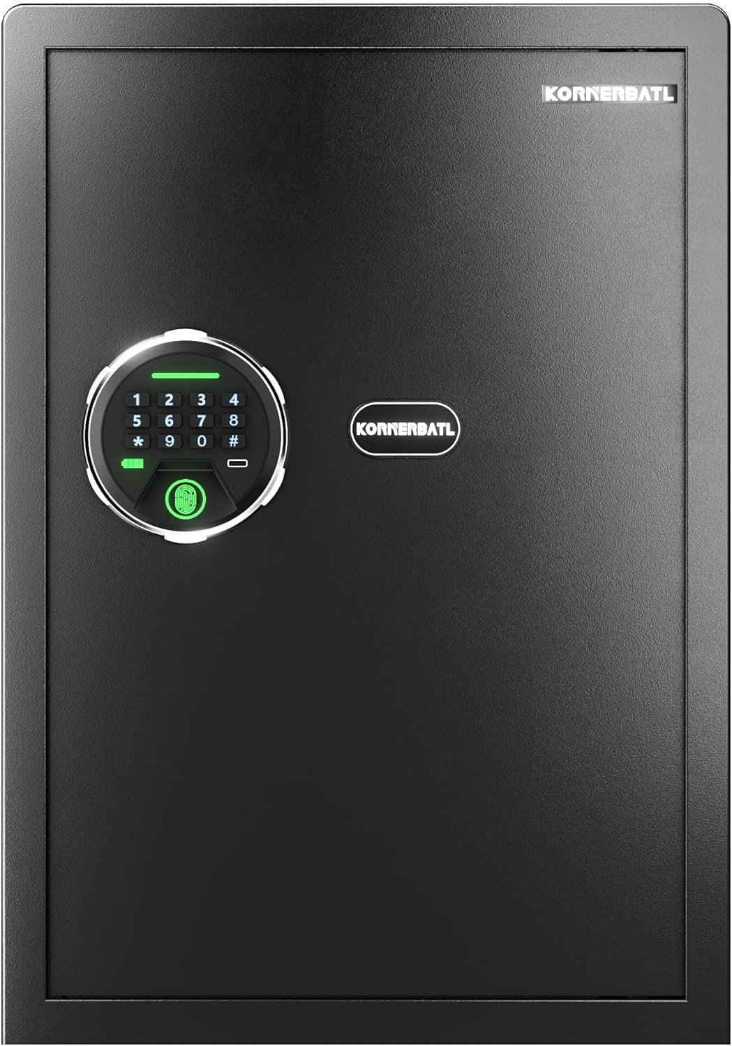 KornerBatl Smart Fingerprint Gun Safe with Biometric Lock, Quick Access Multiple Handgun Storage Rack Valentines Day Gifts for Men Women (12.99"D x 13.78"W x 19.69"H)