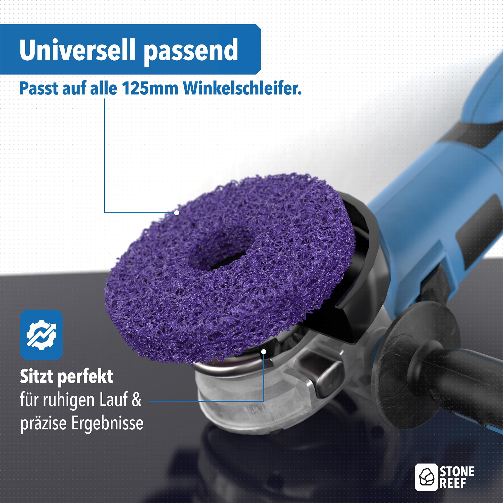 Reinigungsscheibe 5er-Set [125x2,0x22,23mm] CSD Winkelschleifer Reinigungsscheibe - Schruppscheiben zum Reinigen, Rostentferner Scheibe, Grobreinigungsscheibe, Metall Schleifer & Autoarbeiten