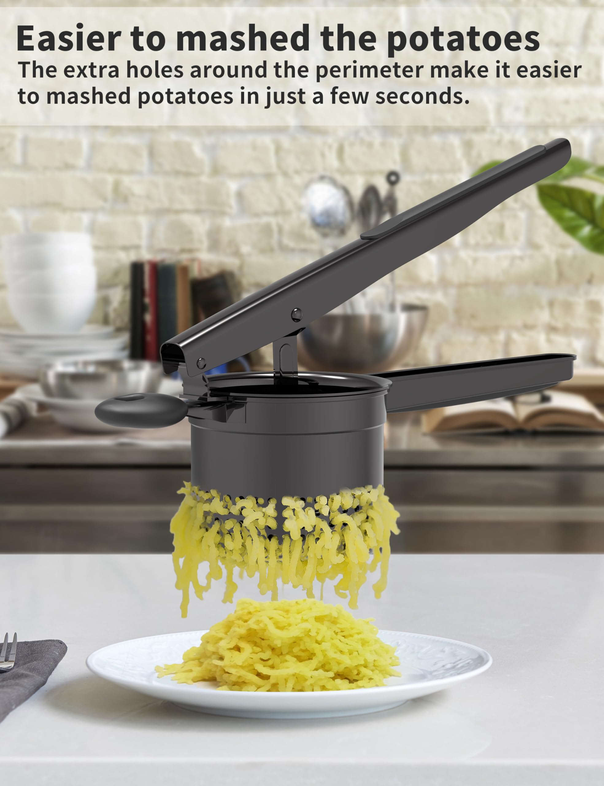 Presse-purée Manuel En Inox Avec 3 Disques Interchangeables – Pour Pommes De Terre, Légumes, Aliments Pour Bébés, Démontable, Lave-vaisselle - 8