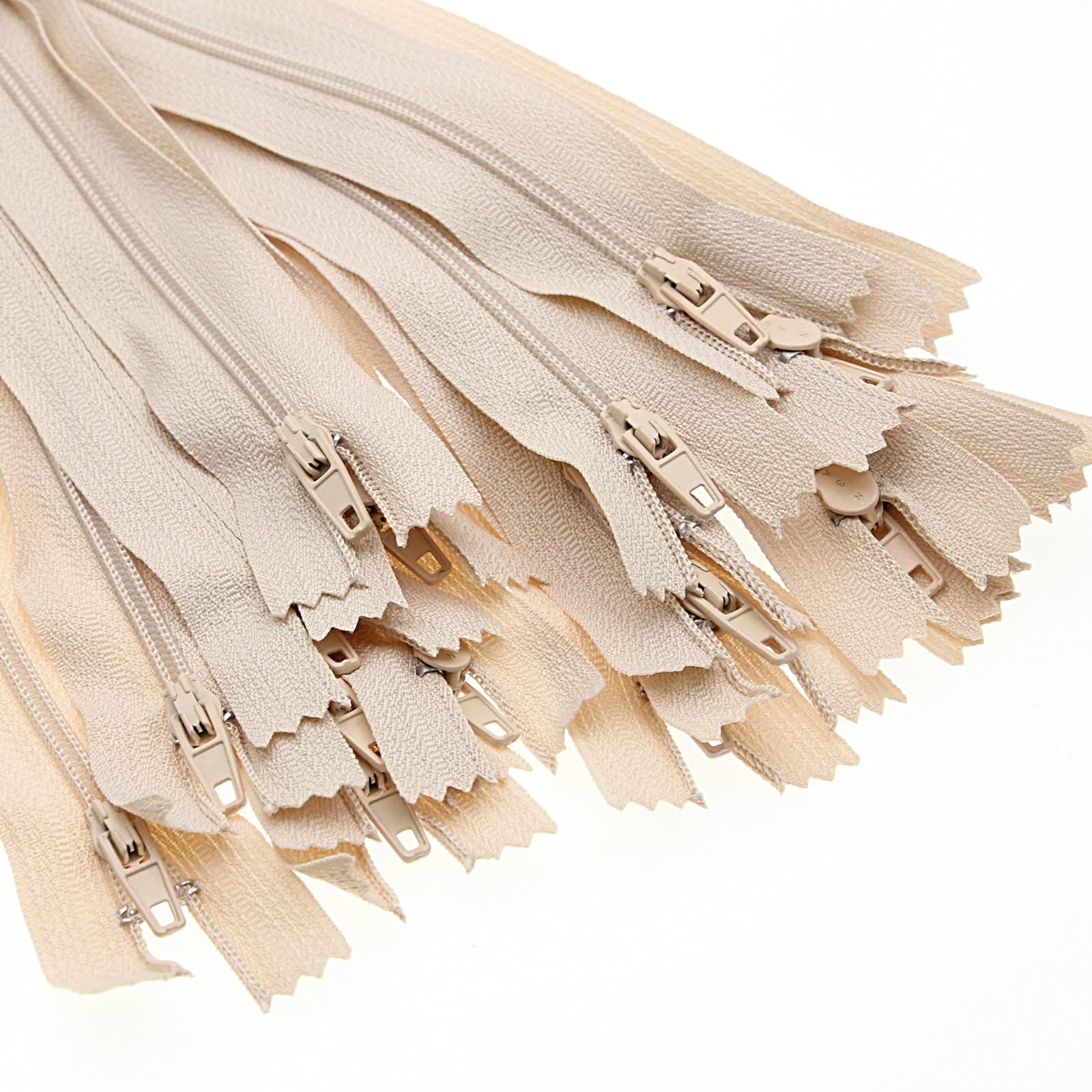 24 Inch Close End Nylon Coil Zippers for Sewing Craft Assorted Length (20 PCS Beige) YIGUANXIN, 24" - Image 4