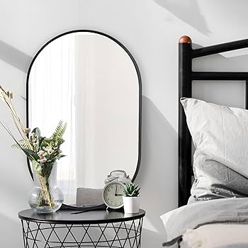 Amazon.co.jp: HOWOFURN 壁掛けオーバルミラー : ホーム＆キッチン