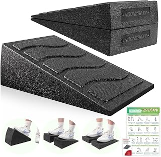 NOONCRAZY Slant Board Calf Stretcher: 5 Adjustable Angles Foam Wedge, 480lbs Capacity for Squats, Yoga, Ankle Mobility & PT