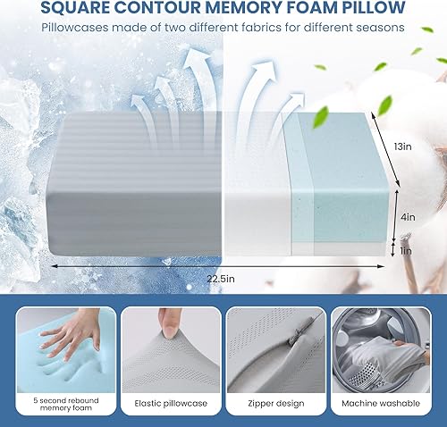 Miniatura 2 de Almohada de cubo de enfriamiento para aliviar el dolor de cuello, almohada de cama para soporte de cuello y hombros, almohada ergonómica de espuma