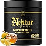 Ambrosia Nektar - Superfood Powder | Daily Organ Support Supplement | Greens Powder Alternative | 13 Superfoods for Energy, Digestion, Skin Health & Immune Support | 30 Servings | Honey Lemon