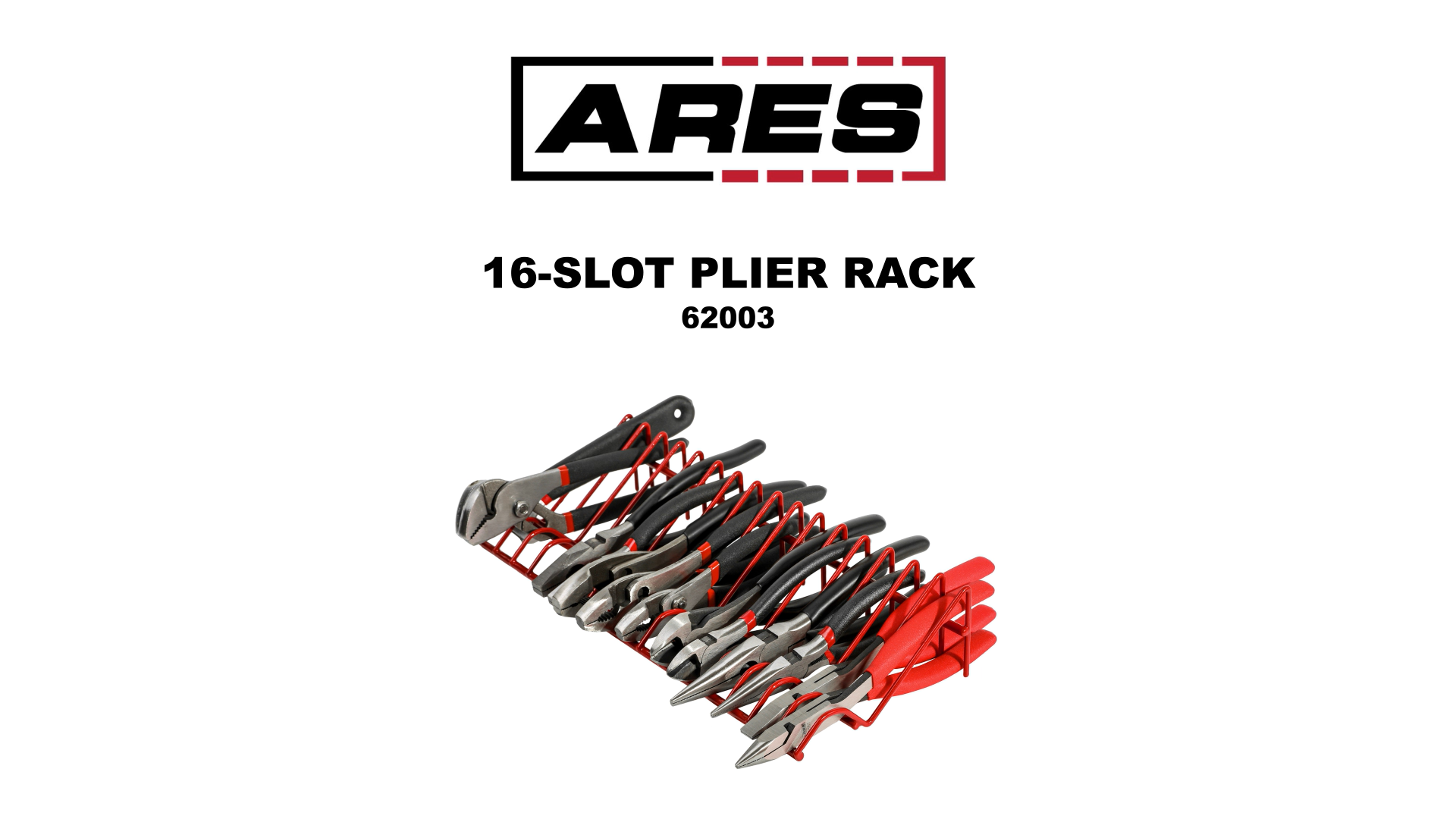 A.R.yページ ARES 62004 2-Piece Black 10 Slot Plier Rack Set - Organize