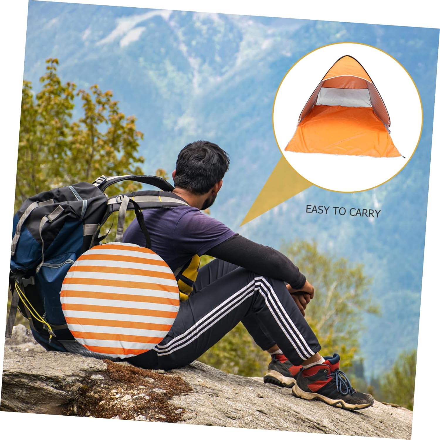 BESPORTBLE 1set Quick Opening Beach Tent for Outdoor Activities Easy Setup Camping Gear Storage Bag for Camping Fishing and Hiking