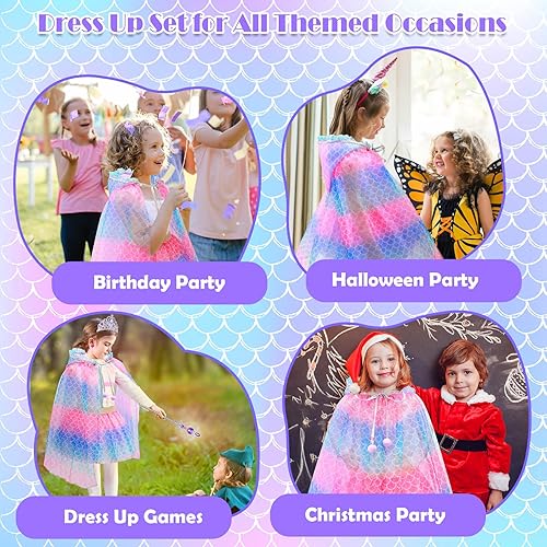 Miniatura 5 de Vestido de princesa para niñas de 4 a 6, vestidos de princesa para niñas, juguetes para niñas de 3, 4, 5, 6, 7, 8 años, regalo de Pascua y cumpleaños