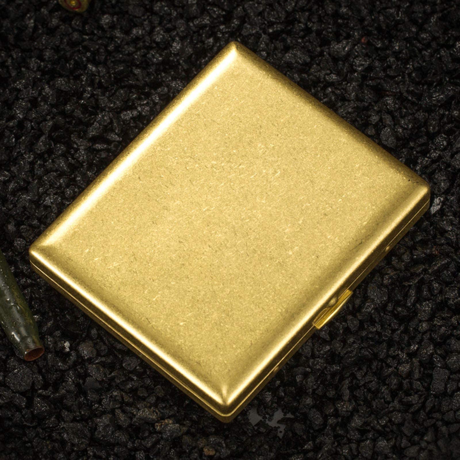 Amazon | 真鍮製シガレットケース ダブルサイドスプリング ポータブル