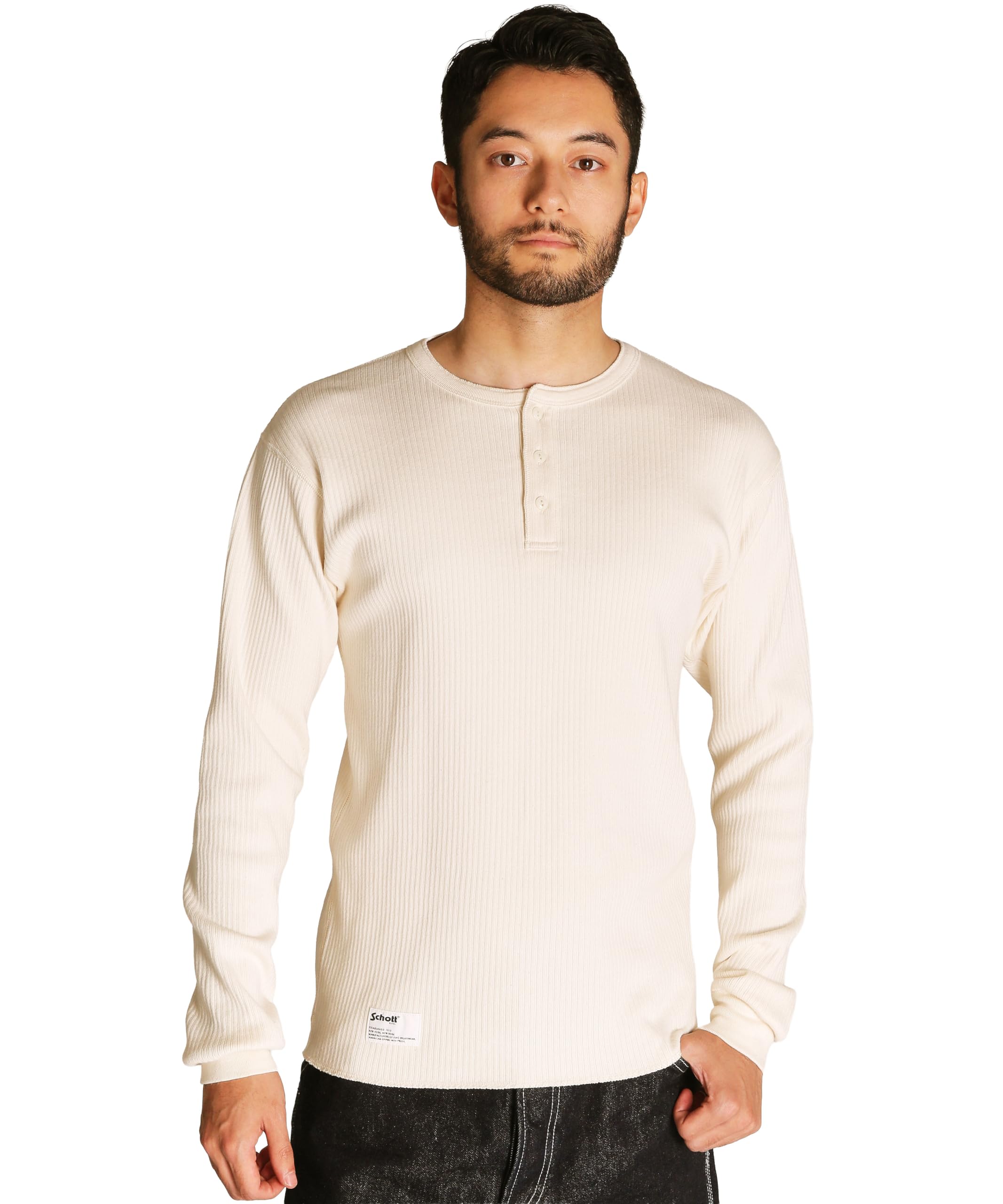 Schott SHAKEHAND HENLEY LST-SHIRTヘンリーロンT