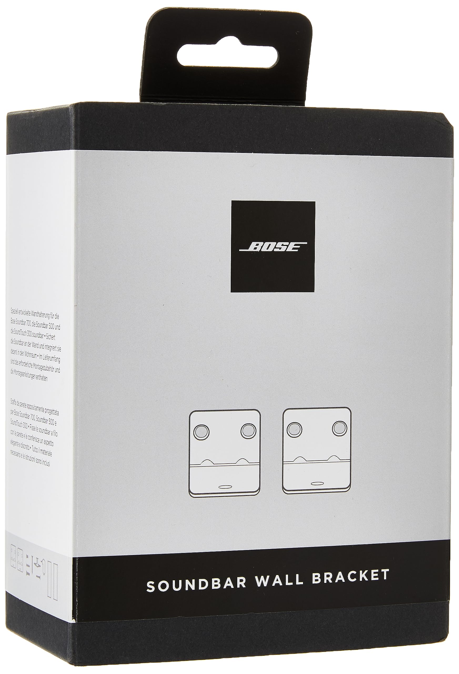 Bose 802171-0020 Soundbar Staffa da Parete in Acciaio, Bianco