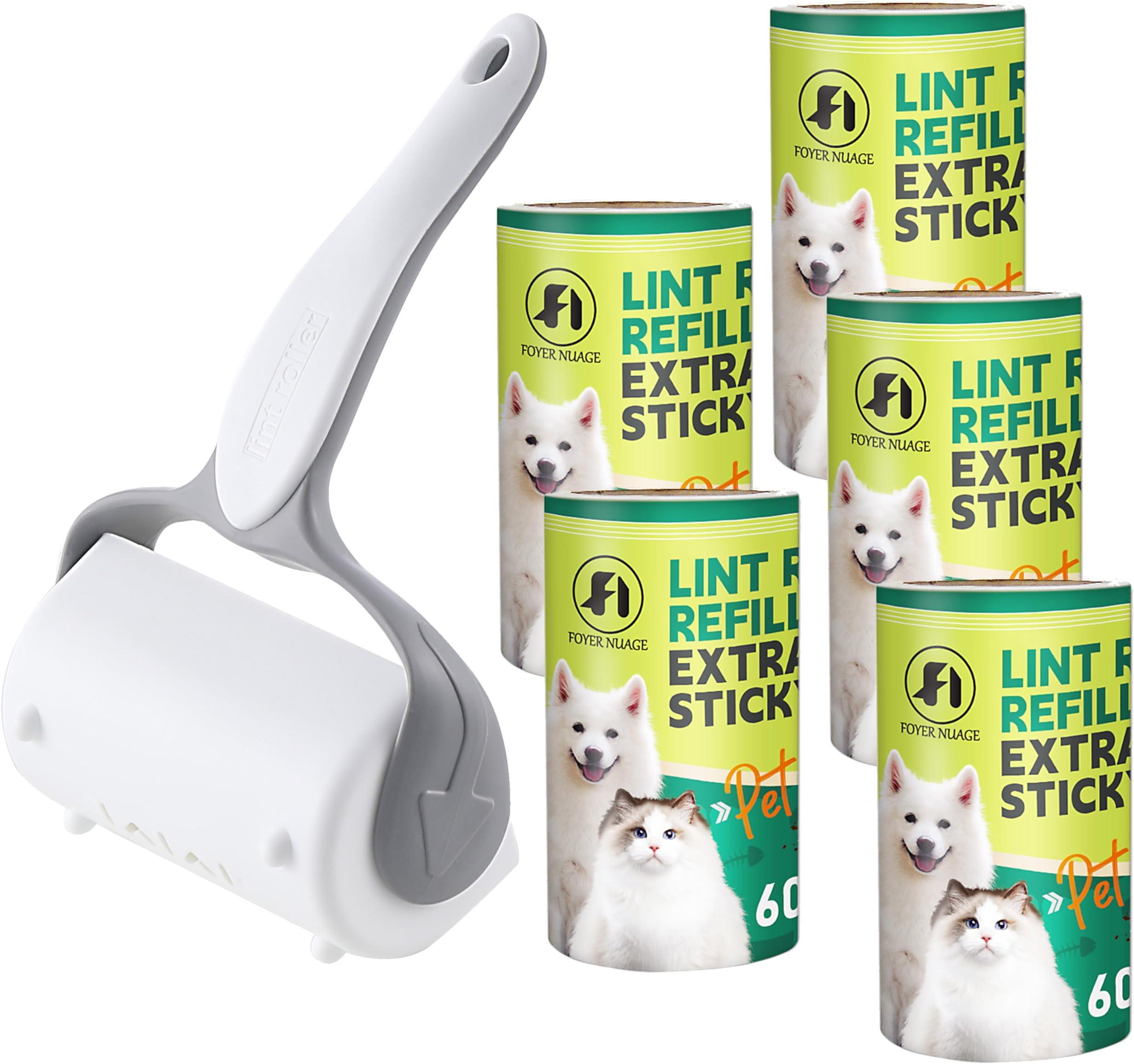 Rullo Levapelucchi MR.SIGA - 450 Fogli Appiccicosi | Per Peli Animali Domestici | Manico Ergonomico - Foto 6