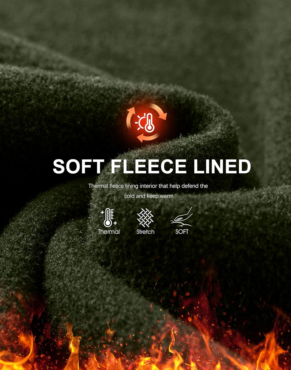 Soothfeel Women's Fleece Lined Joggers Water Resistant High Waisted Sweatpants Winter Warm Thermal Running Hiking Pant Pocket