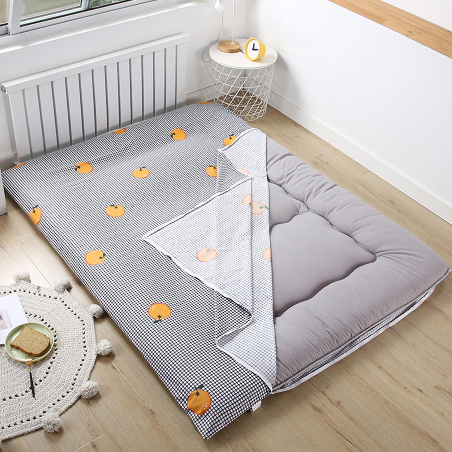 LDLCYCN ,B,120x200cm/47 * 79in, Cotton Futon Mattress Cover Zippered Traditional Japanese Floor Mat Cover