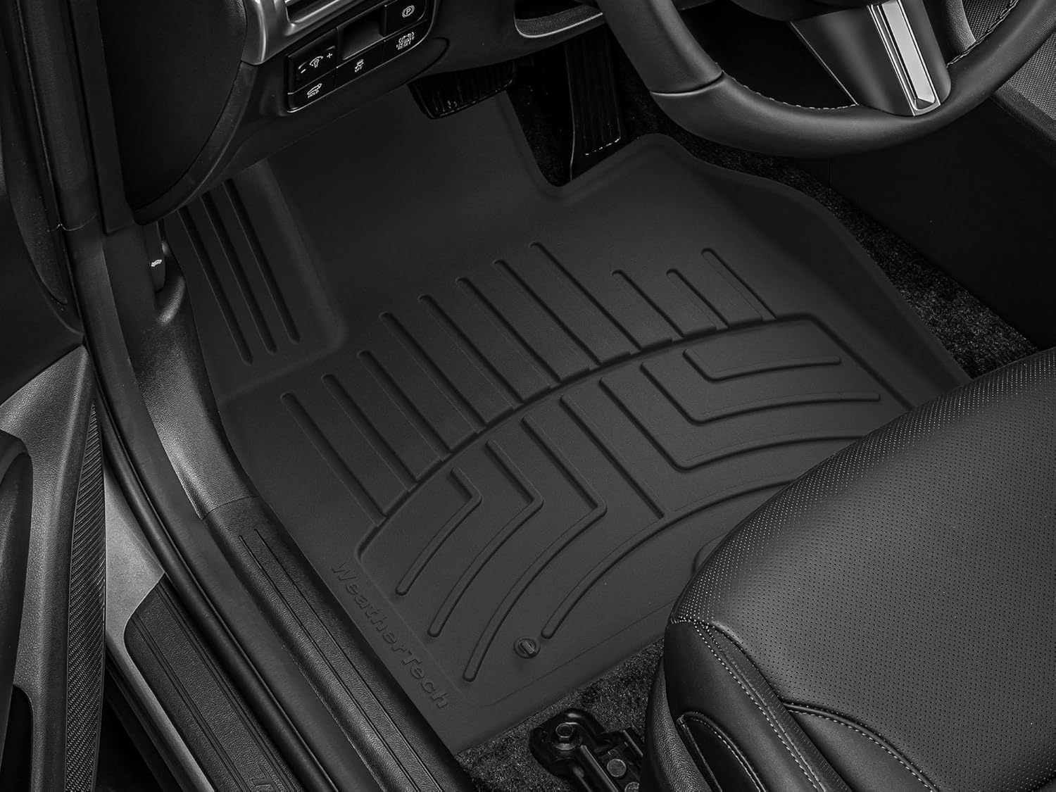 WeatherTech FloorLiner HP Custom Fit Floor Mats for Hyundai Tucson, Santa Cruz, Tucson Hybrid - 1st Row (4416781IM), Black
