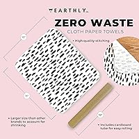 Vista 3 de Toallas de papel reutilizables, paquete de 10 unidades, rollo de toallas de papel de algodón lavables, servilletas reutilizables sin papel